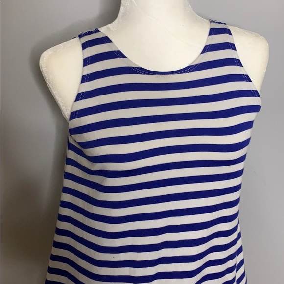 Altar’d State Blue and White Nautical Dress Top SM - Picture 2 of 8